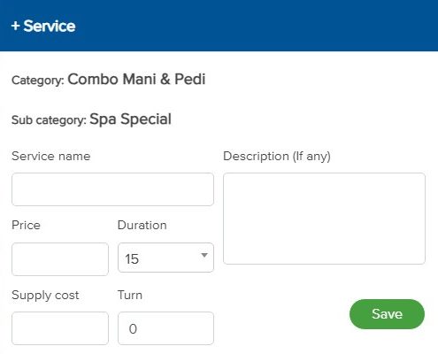 Add a service for sub-category