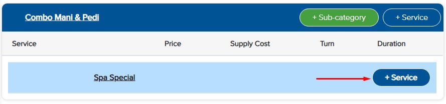 Add a service for sub-category